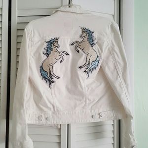 Lularoe unicorn white jacket size S
